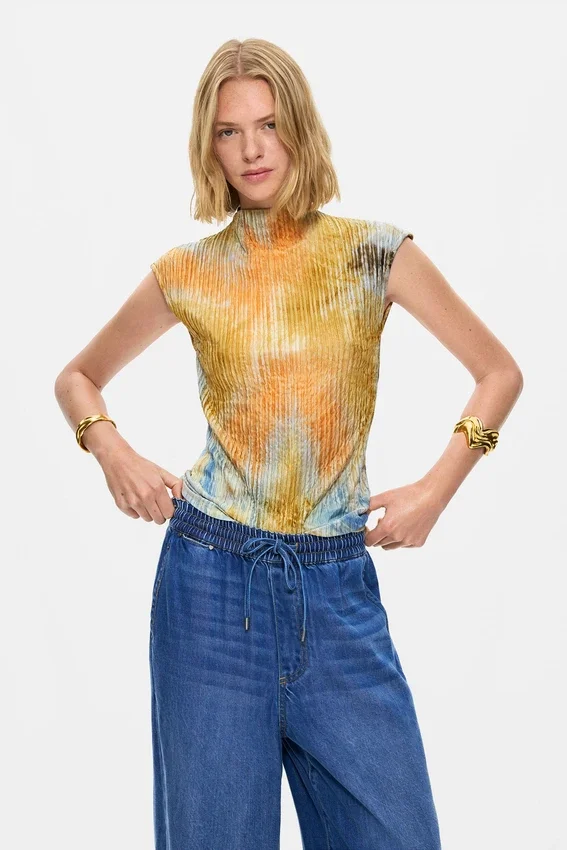 Elastic Long Denim Trousers Elastic Long Denim Trousers