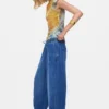 Elastic Long Denim Trousers Elastic Long Denim Trousers