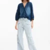 Embroidered Balloon Blouse