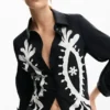 Embroidered Balloon Sleeve Shirt