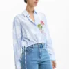 Embroidered Culotte Jeans