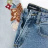 Embroidered Culotte Jeans