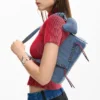 Embroidered Denim Bag