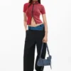 Embroidered Denim Bag