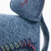Embroidered Denim Bag