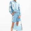 Embroidered Denim Bermuda Embroidered Denim Bermuda