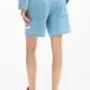 Embroidered Denim Bermuda Embroidered Denim Bermuda