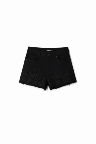 Embroidered Denim Shorts Embroidered Denim Shorts