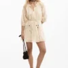 Embroidered Dress with Bow