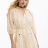 Embroidered Dress with Bow