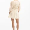 Embroidered Dress with Bow