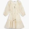 Embroidered Dress with Bow