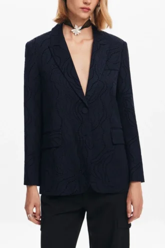 Embroidered Floral Blazer