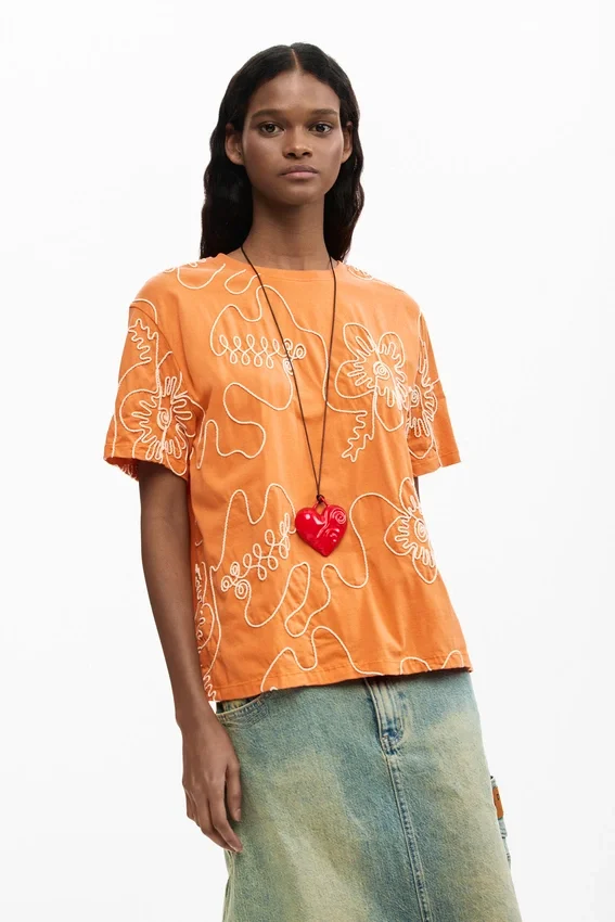 Embroidered Flowers T-Shirt Embroidered Flowers T-Shirt