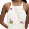 Embroidered Halter Dress
