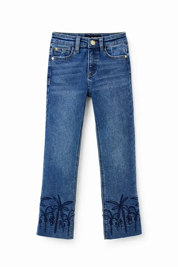 Embroidered Long Flare Jeans Embroidered Long Flare Jeans