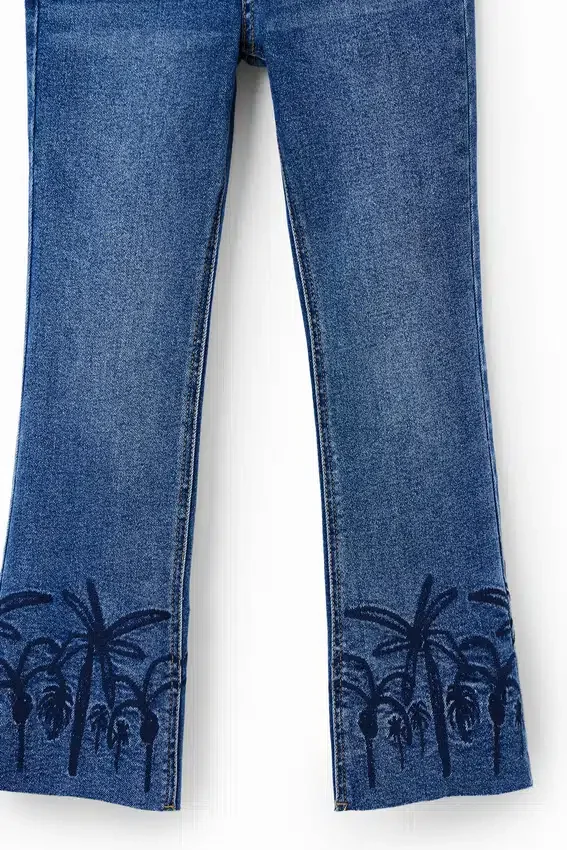 Embroidered Long Flare Jeans Embroidered Long Flare Jeans