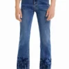 Embroidered Long Flare Jeans Embroidered Long Flare Jeans