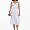 Embroidered Midi Dress