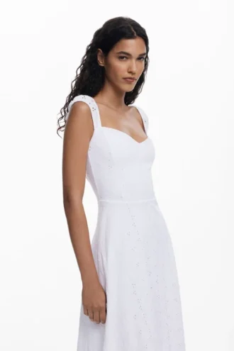 Embroidered Midi Dress