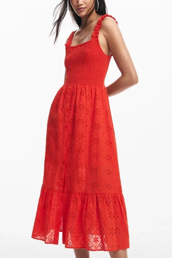 Embroidered Midi Dress Embroidered Midi Dress