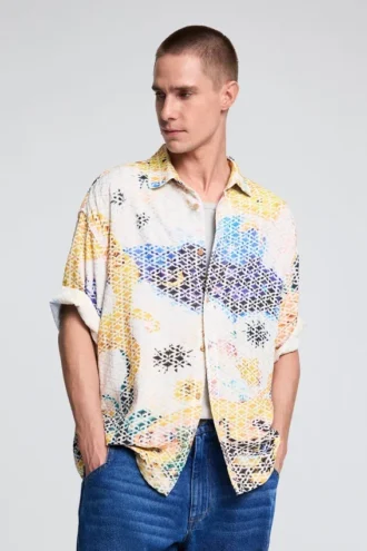 Embroidered Printed Shirt