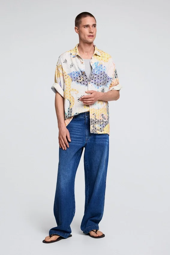 Embroidered Printed Shirt Embroidered Printed Shirt