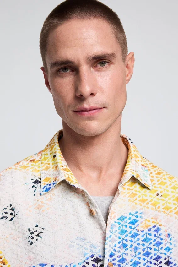 Embroidered Printed Shirt Embroidered Printed Shirt