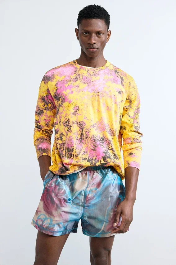 Embroidered Printed T-Shirt Embroidered Printed T-Shirt