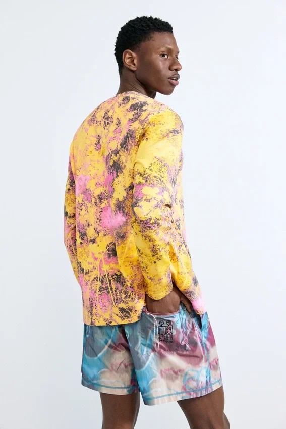Embroidered Printed T-Shirt Embroidered Printed T-Shirt