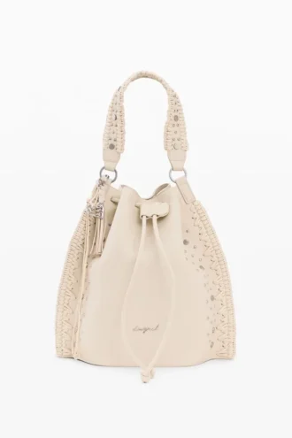 Embroidered Ruched Backpack