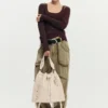 Embroidered Ruched Backpack Embroidered Ruched Backpack