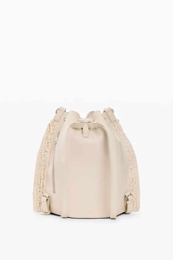 Embroidered Ruched Backpack Embroidered Ruched Backpack