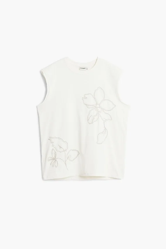 Embroidered Spaghetti Strap Top Embroidered Spaghetti Strap Top