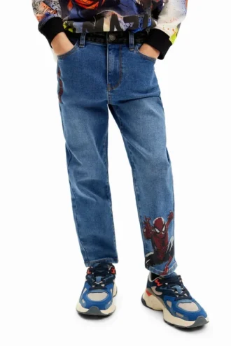 Embroidered Spiderman Jeans