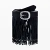Faux Leather Fringe Belt