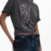 Faux Leather Fringe Belt
