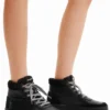Faux-Sheepskin High-Top Sneakers