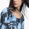 Fine Floral-Texture Sweater
