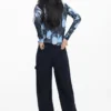 Fine Floral-Texture Sweater
