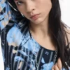 Fine Floral-Texture Sweater