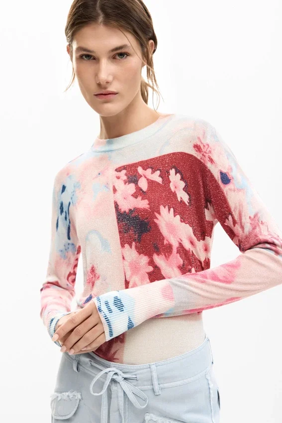 Fine Knit Collage Sweater Fine Knit Collage Sweater