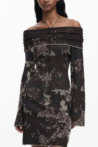 Fitted Bardot Dress