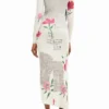 Fitted Text Midi Dress Fitted Text Midi Dress