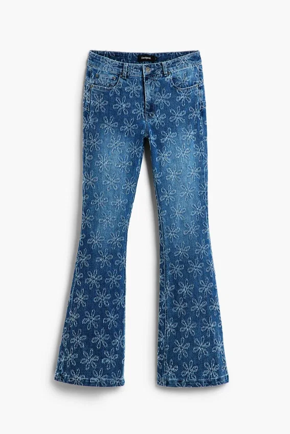 Flared Denim Trousers Flared Denim Trousers