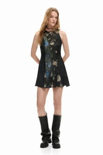 Flared Dress Flowers