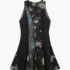 Flared Dress Flowers