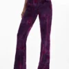 Flared Textured Fluid Pants Flared Textured Fluid Pants