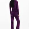 Flared Textured Fluid Pants Flared Textured Fluid Pants