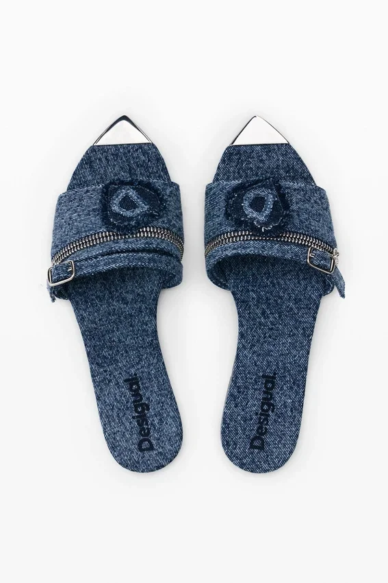 Flat Denim Sandal Flat Denim Sandal